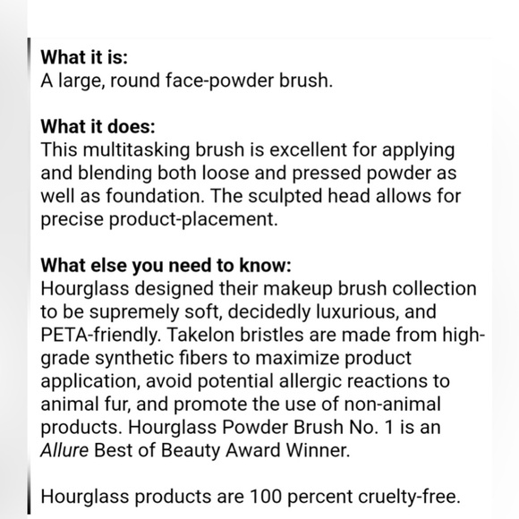 Hourglass N1 powder brush-NWT - Picture 4 of 4